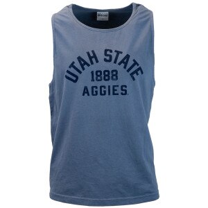 Utah State University 1888 Blue Unisex Tank Top